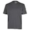 Oberon 100% FR/Arc-Rated 7 oz Cotton Interlock Safety Shirt, Short Sleeves, Grey, M ZFI104-M - alternate 1